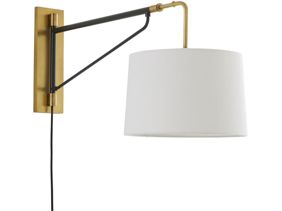 Arteriors Home Anthony 1-Light Antique Brass Bronze Swing Wall Sconce