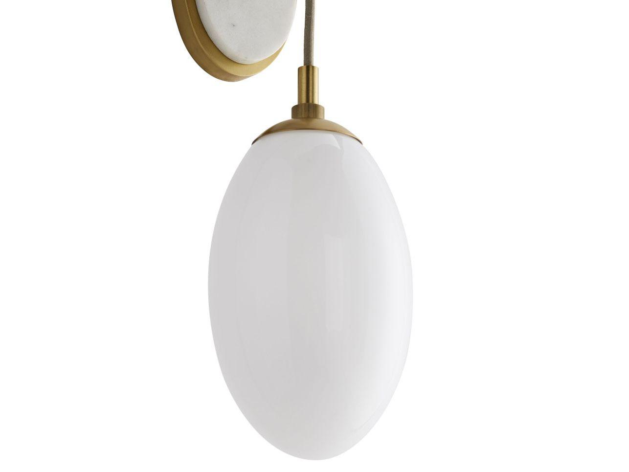 Arteriors Home Bindi 1-Light Antique Brass White Wall Sconce