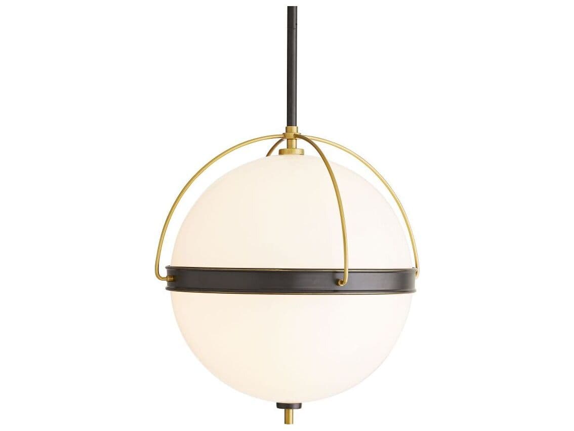 Arteriors Home Dorothy 2-Light Bronze Antique Brass Globe Pendant
