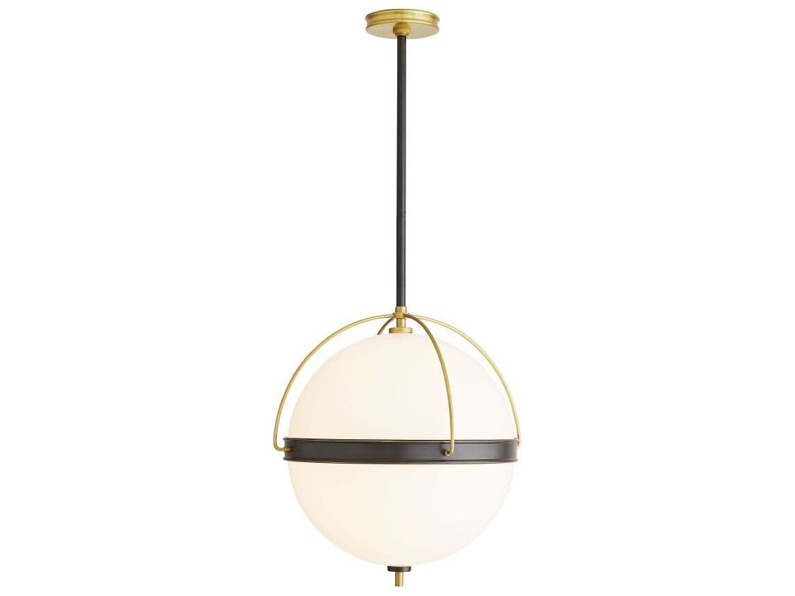 Arteriors Home Dorothy 2-Light Bronze Antique Brass Globe Pendant