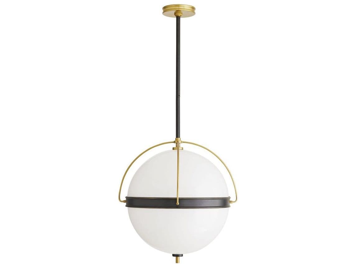 Arteriors Home Dorothy 2-Light Bronze Antique Brass Globe Pendant