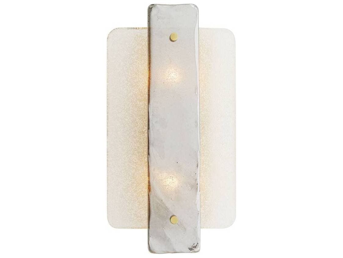 Arteriors Home Uriah 2-Light Smoke Luster Brass Wall Sconce