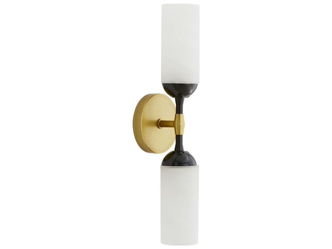 Arteriors Home Emmett 2-Light Antique Brass Bronze Wall Sconce