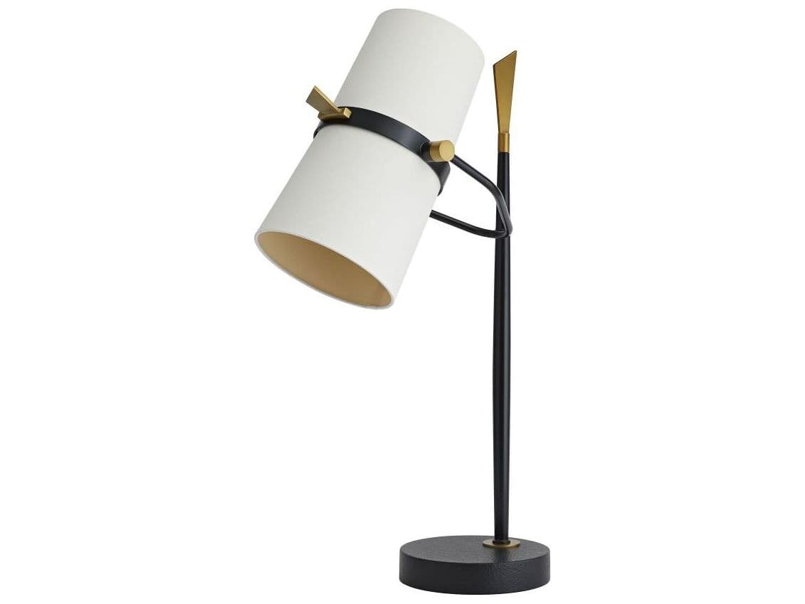 Arteriors Home Yasmin  Antique Black Steel Desk Lamp