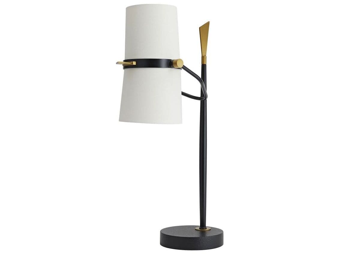 Arteriors Home Yasmin  Antique Black Steel Desk Lamp