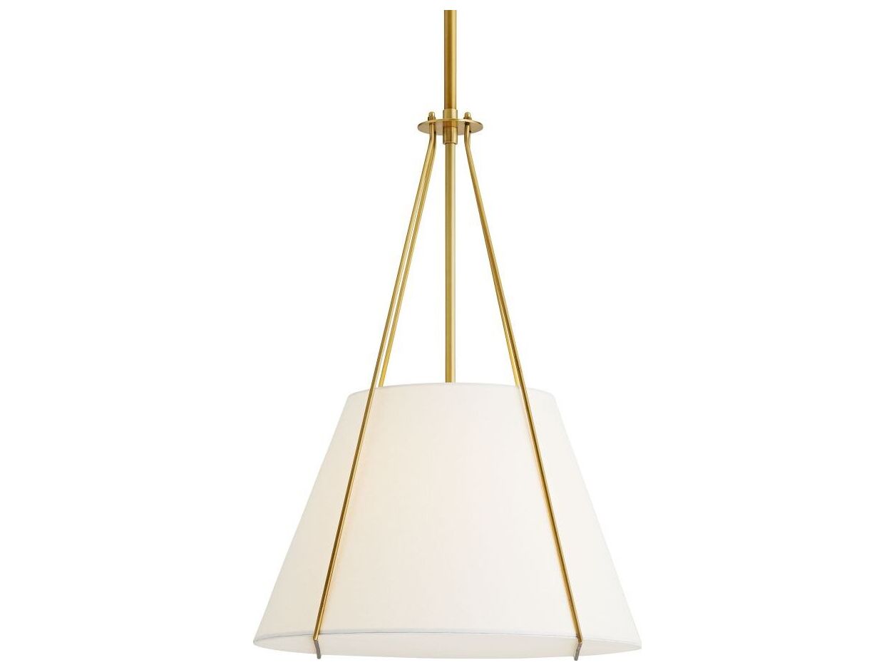 Arteriors Home Heloise 1-Light Antique Brass Drum Pendant
