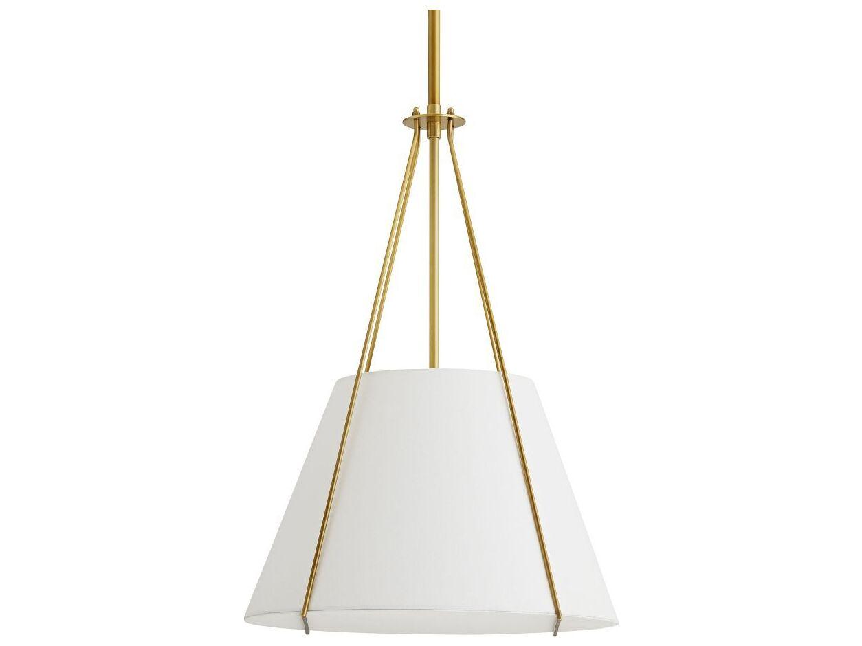 Arteriors Home Heloise 1-Light Antique Brass Drum Pendant