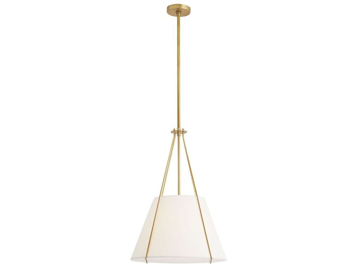 Arteriors Home Heloise 1-Light Antique Brass Drum Pendant