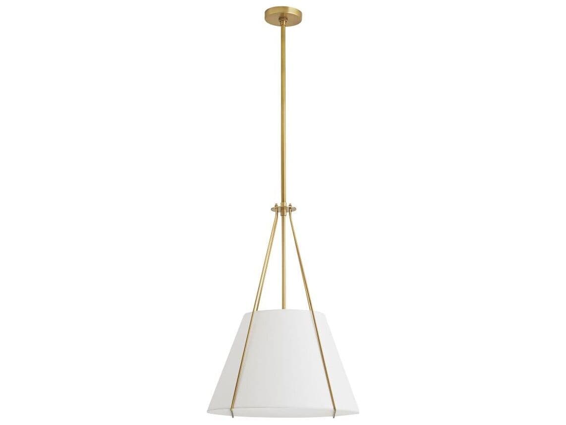 Arteriors Home Heloise 1-Light Antique Brass Drum Pendant