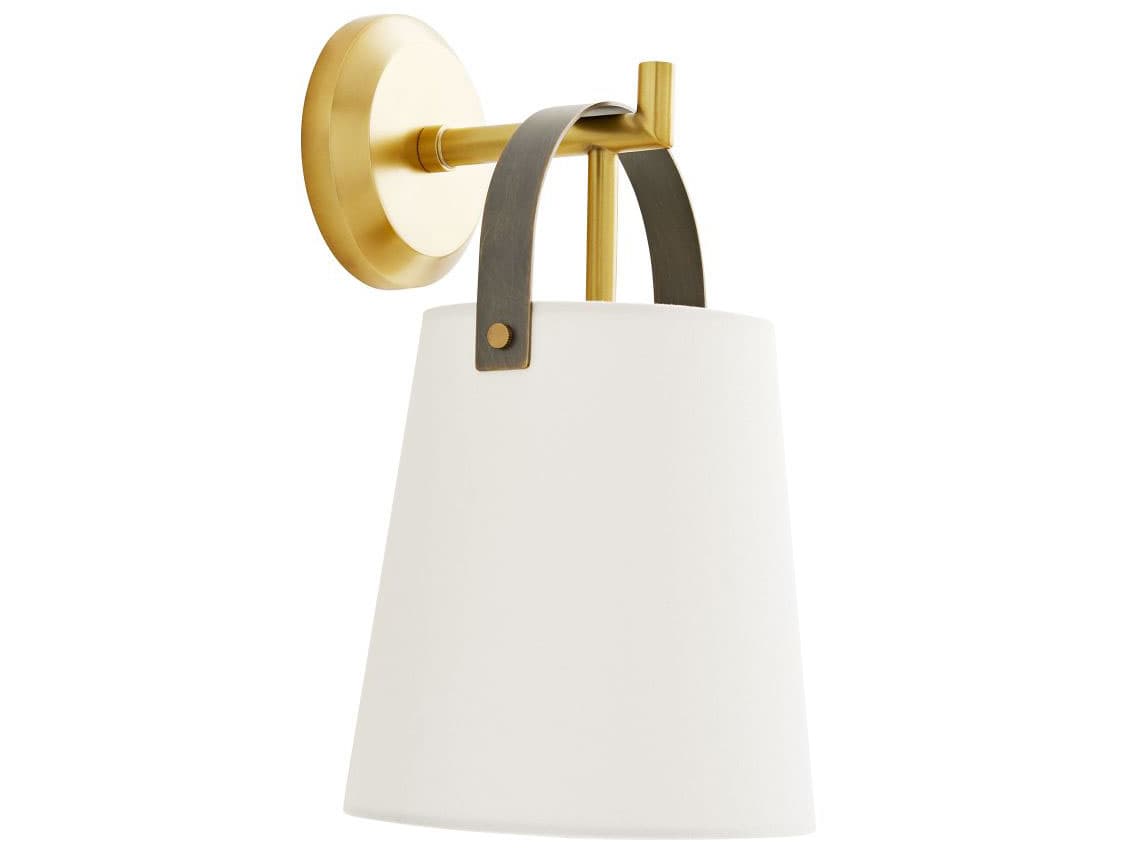 Arteriors Home Ian 1-Light Antique Brass Bronze Wall Sconce