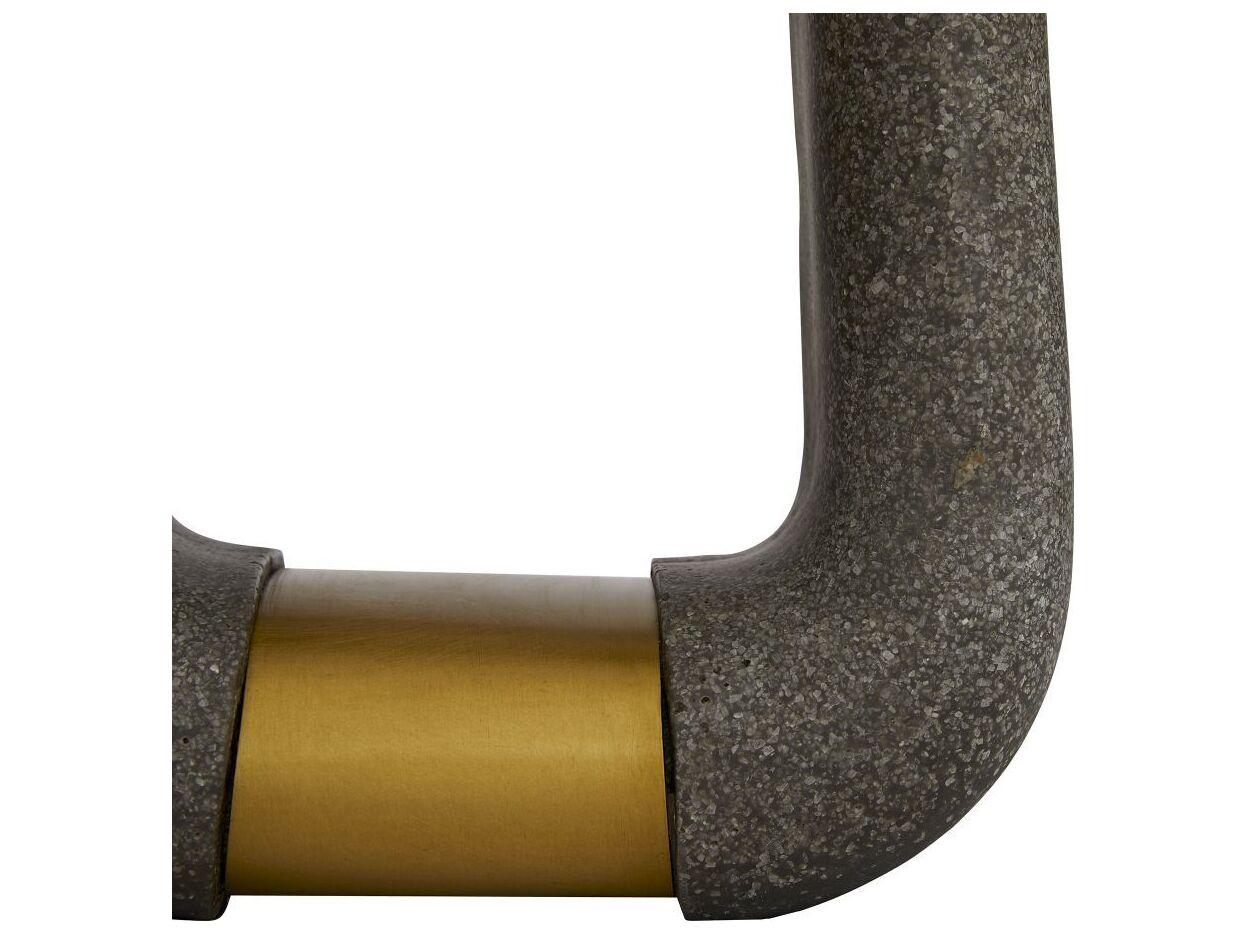 Arteriors Home Gianni Graphite Ricestone Antique Brass Gray Buffet Lamp