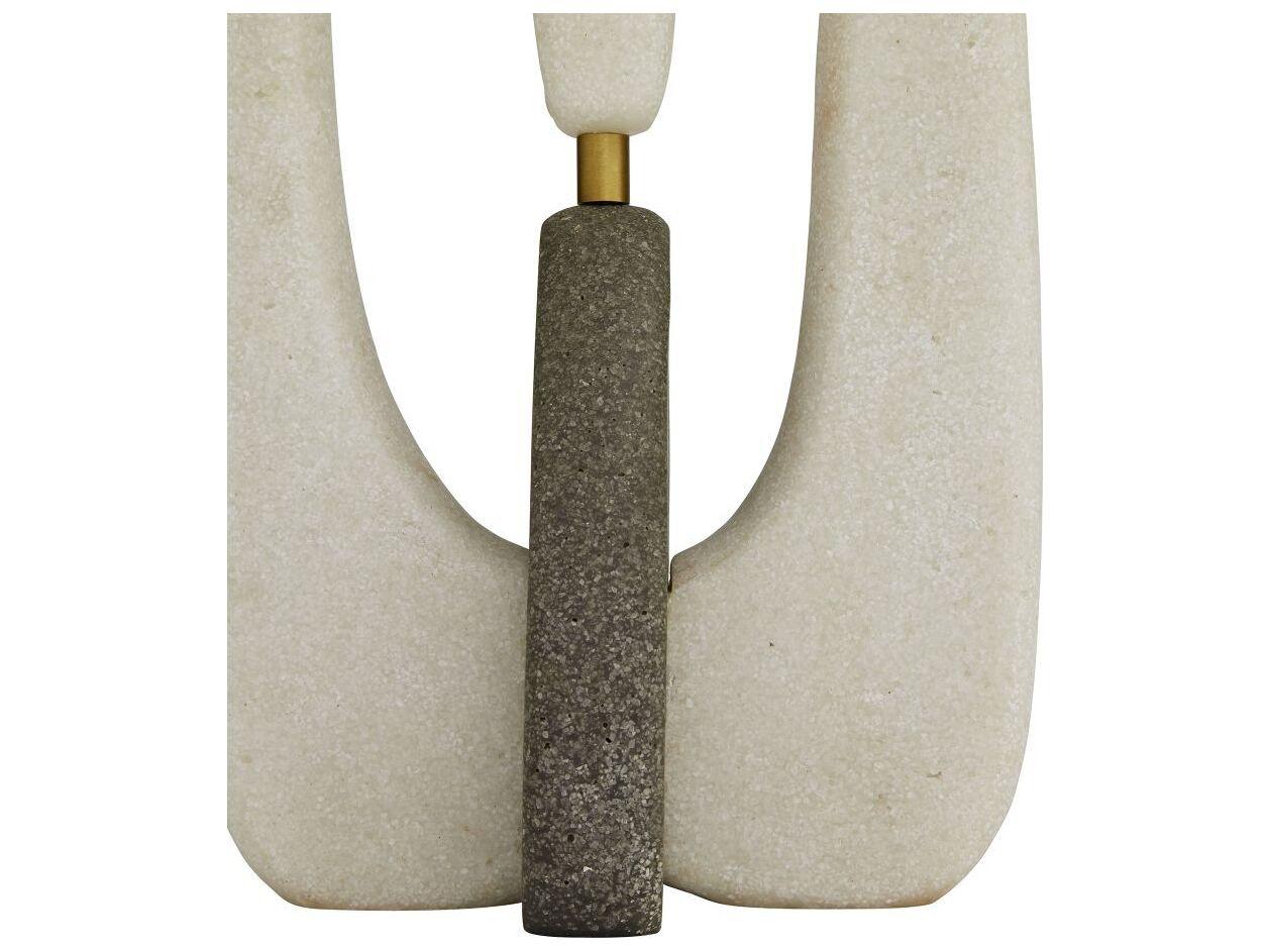 Arteriors Home Harleen White Ricestone Charcoal Buffet Lamp