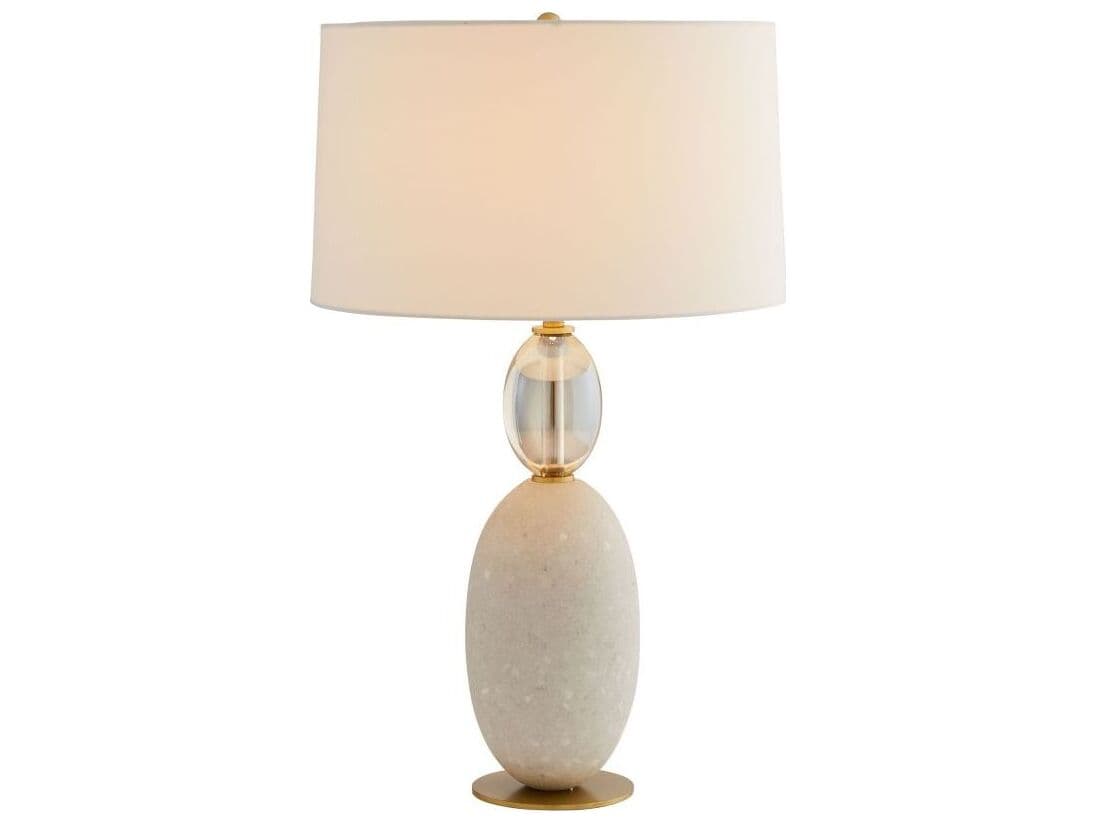 Arteriors Home Minato Ivory Glass Stone Off White Buffet Lamp