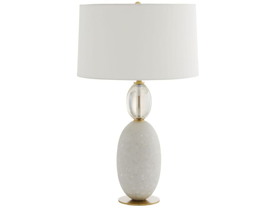 Arteriors Home Minato Ivory Glass Stone Off White Buffet Lamp
