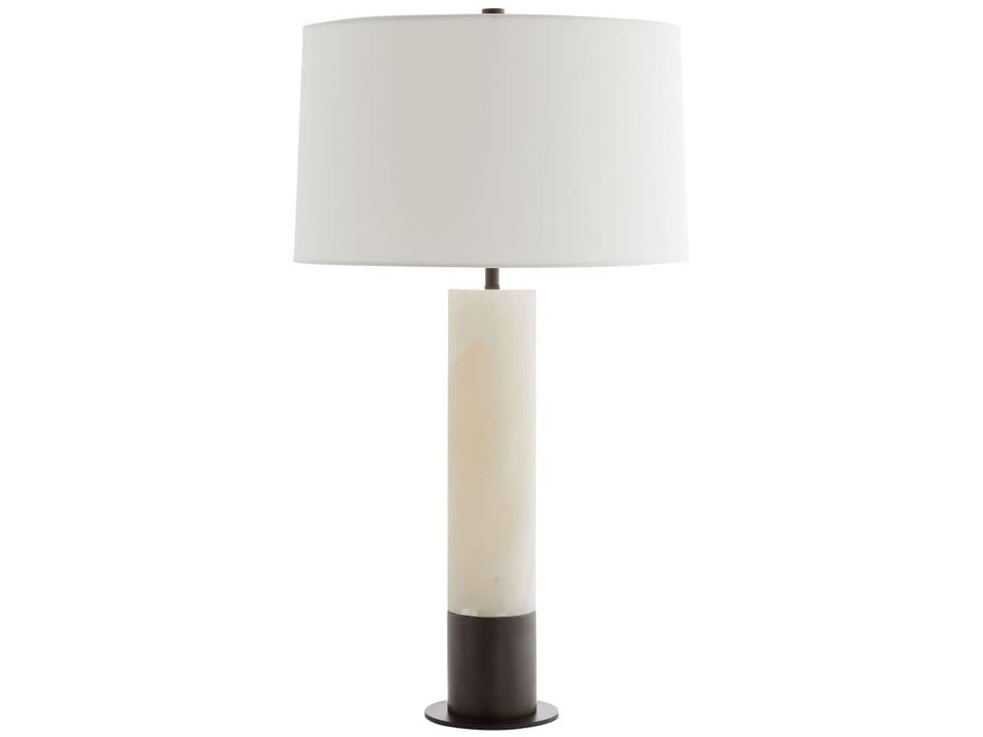 Arteriors Home Nashik White Alabaster Bronze Buffet Lamp