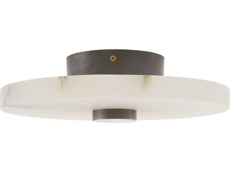 Arteriors Home Moers 1-Light White Alabaster Round Flush Mount