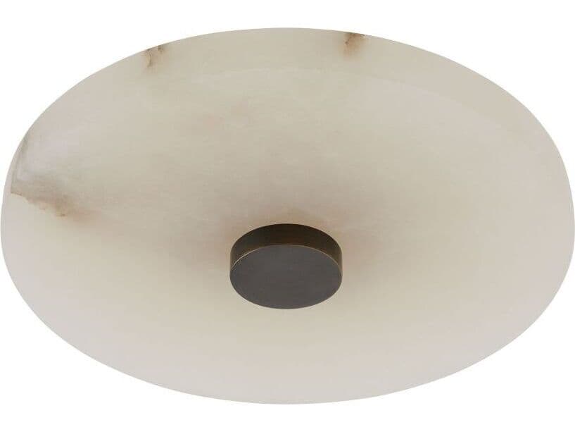 Arteriors Home Moers 1-Light White Alabaster Round Flush Mount