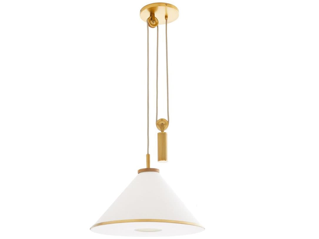 Arteriors Home Norfolk 1-Light Antique Brass White Pendant