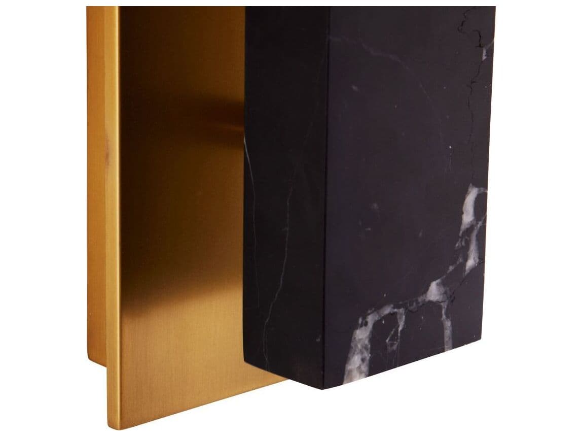 Arteriors Home Ozona 1-Light Black Marble Wall Sconce