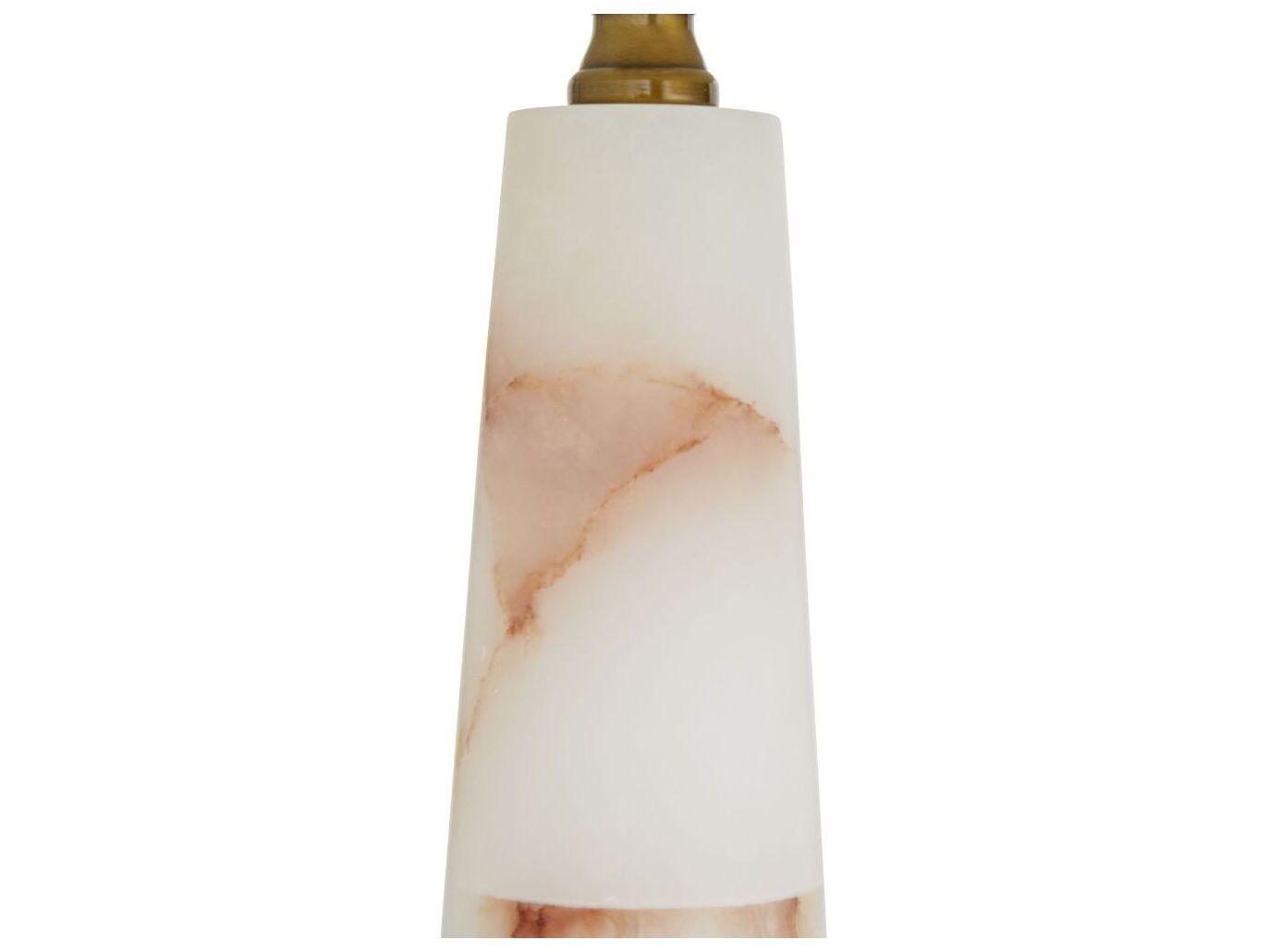Arteriors Home Sidney Alabaster Antique Brass White Buffet Lamp