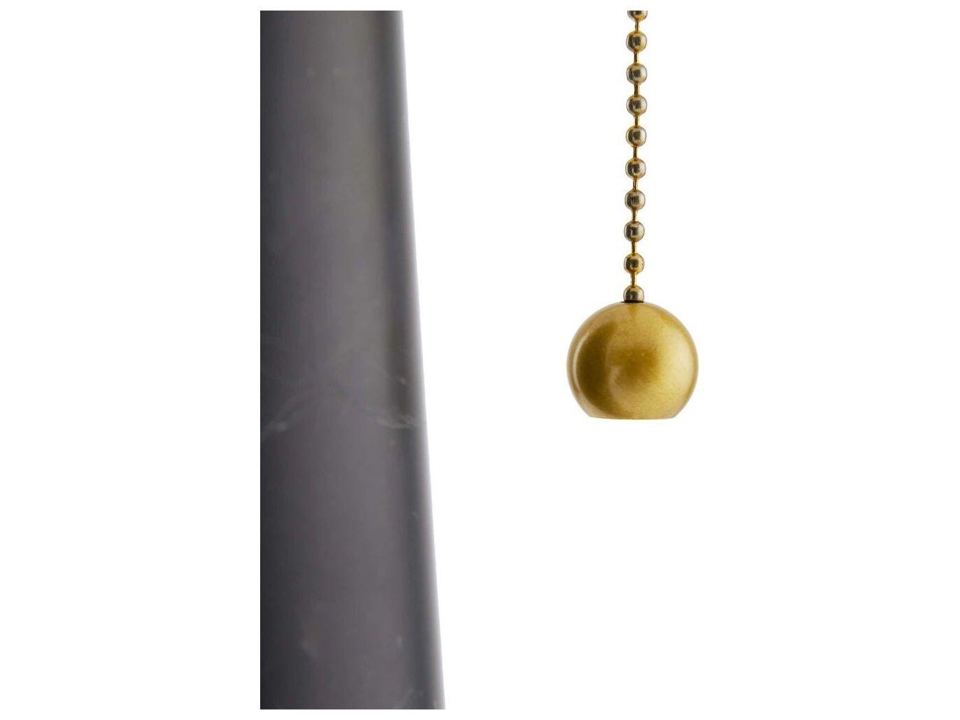 Arteriors Home Sidney Black Marble Antique Brass Buffet Lamp