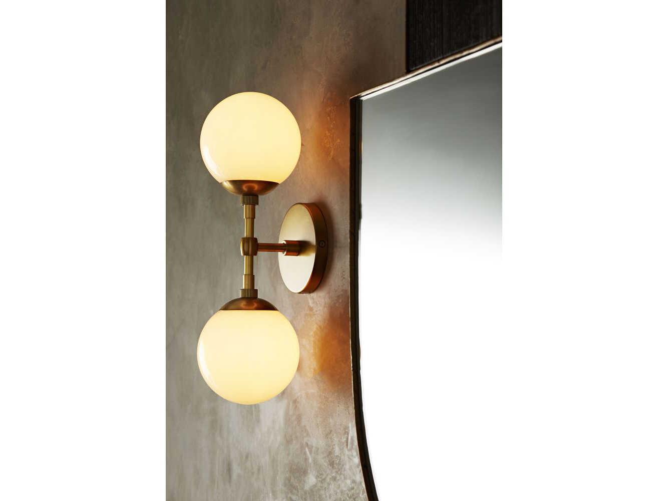 Arteriors Home Polaris 2-Light Antique Brass Wall Sconce