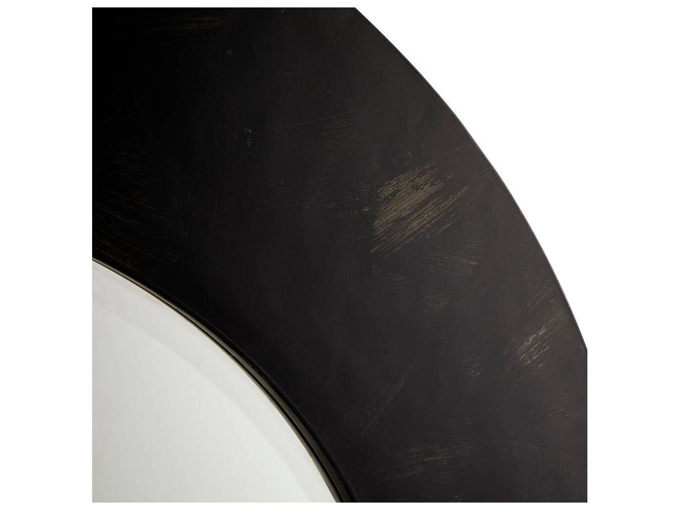 Arteriors Home Lona Black Round Wall Mirror