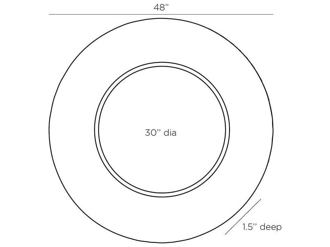 Arteriors Home Lona Black Round Wall Mirror