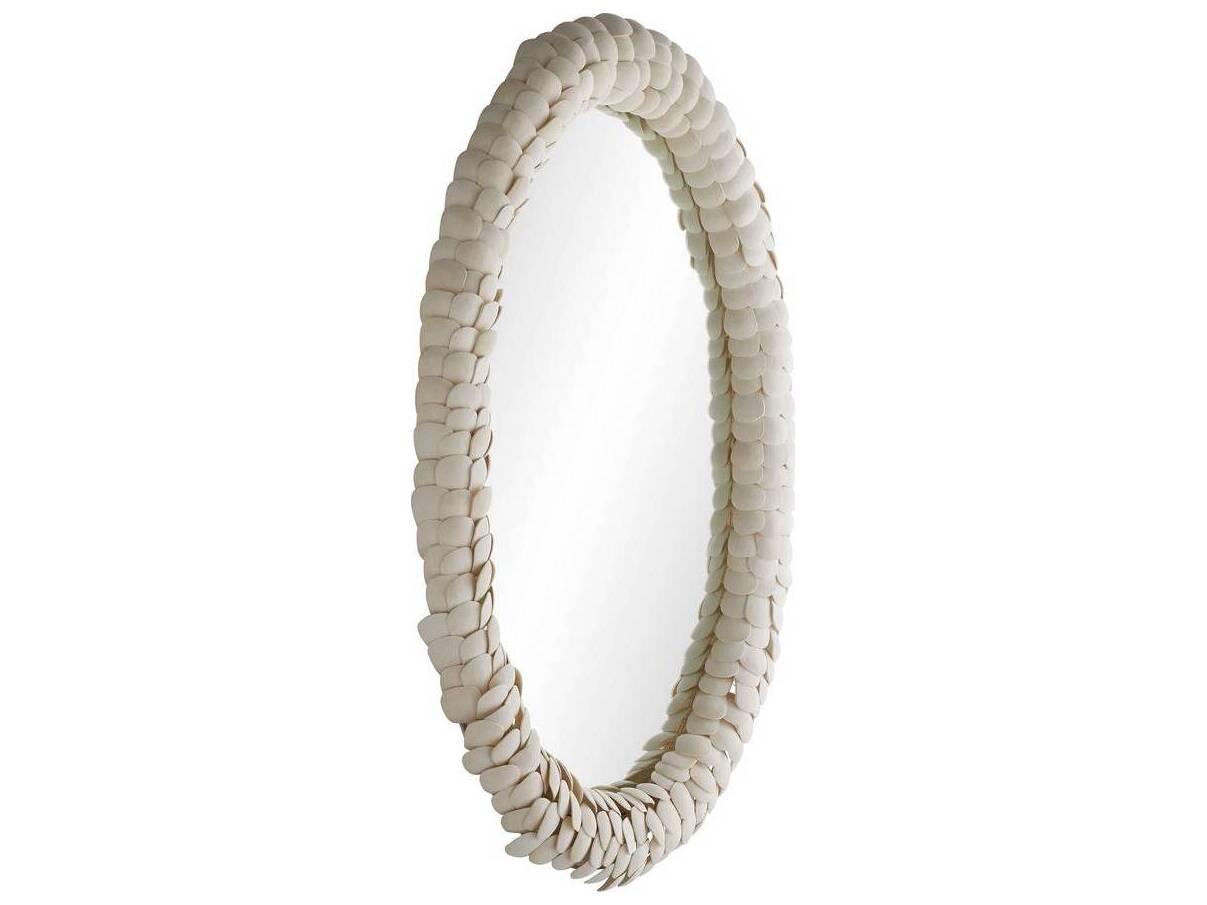 Arteriors Home Lumis White Oval Wall Mirror