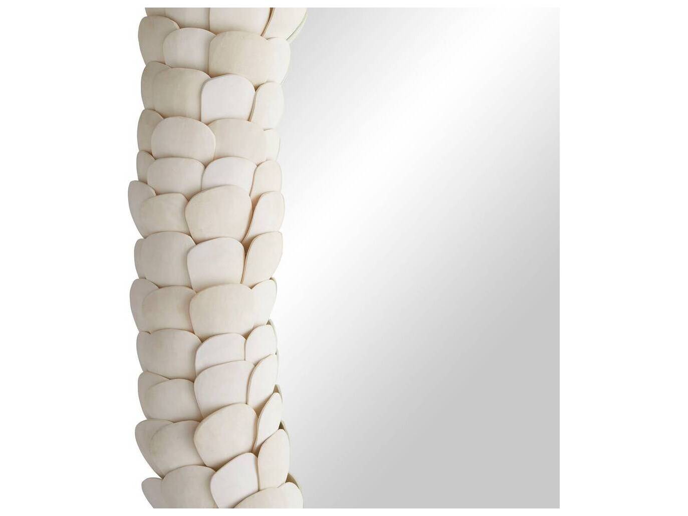 Arteriors Home Lumis White Oval Wall Mirror