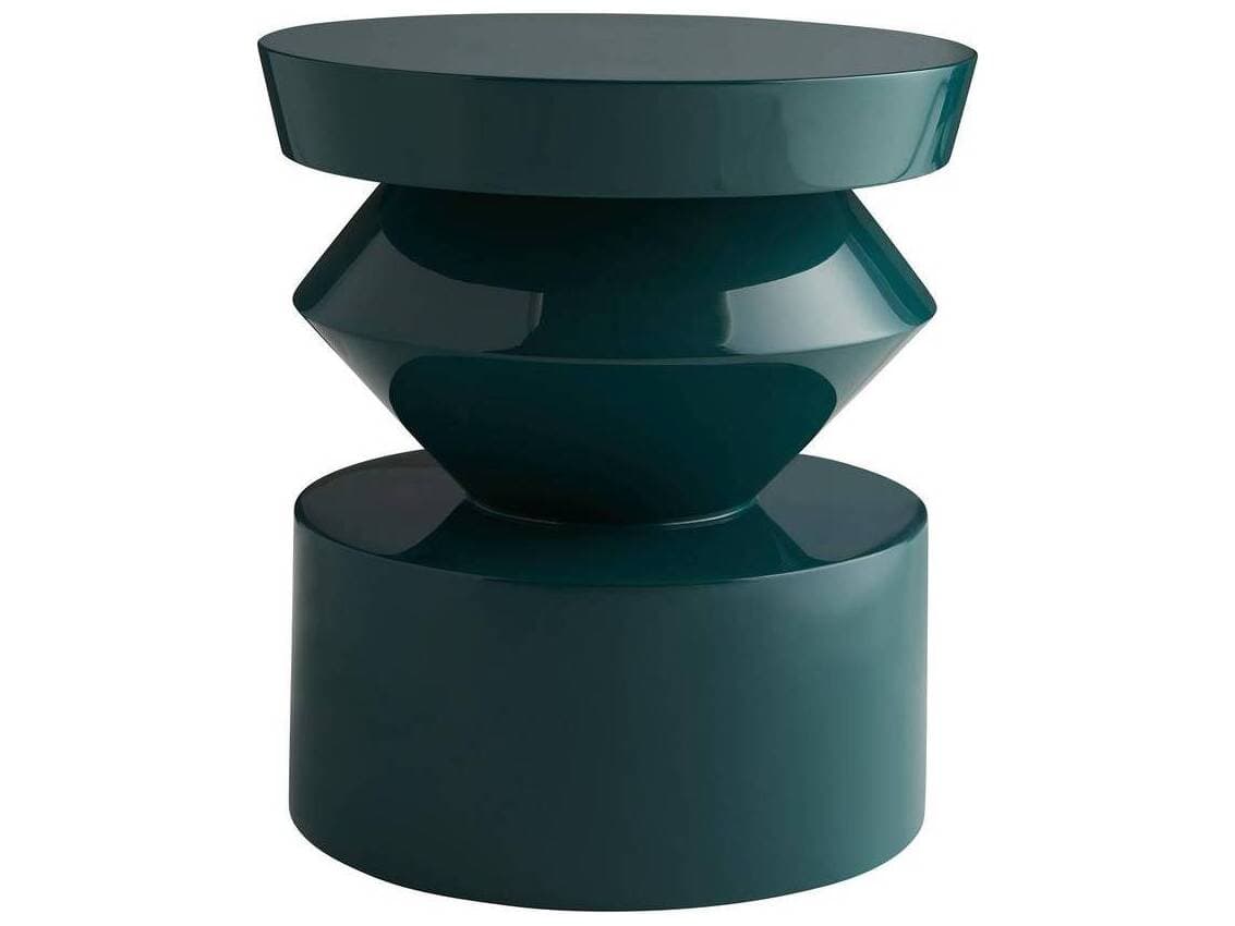 Arteriors Home Round Fiberglass Peacock Uma End Table
