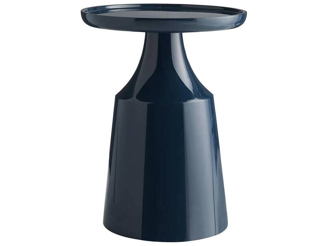 Arteriors Home Round Fiberglass Navy Turin End Table