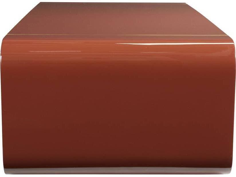 Arteriors Home Turnley Rectangular Fiberglass Paprika Antique Brass Coffee Table