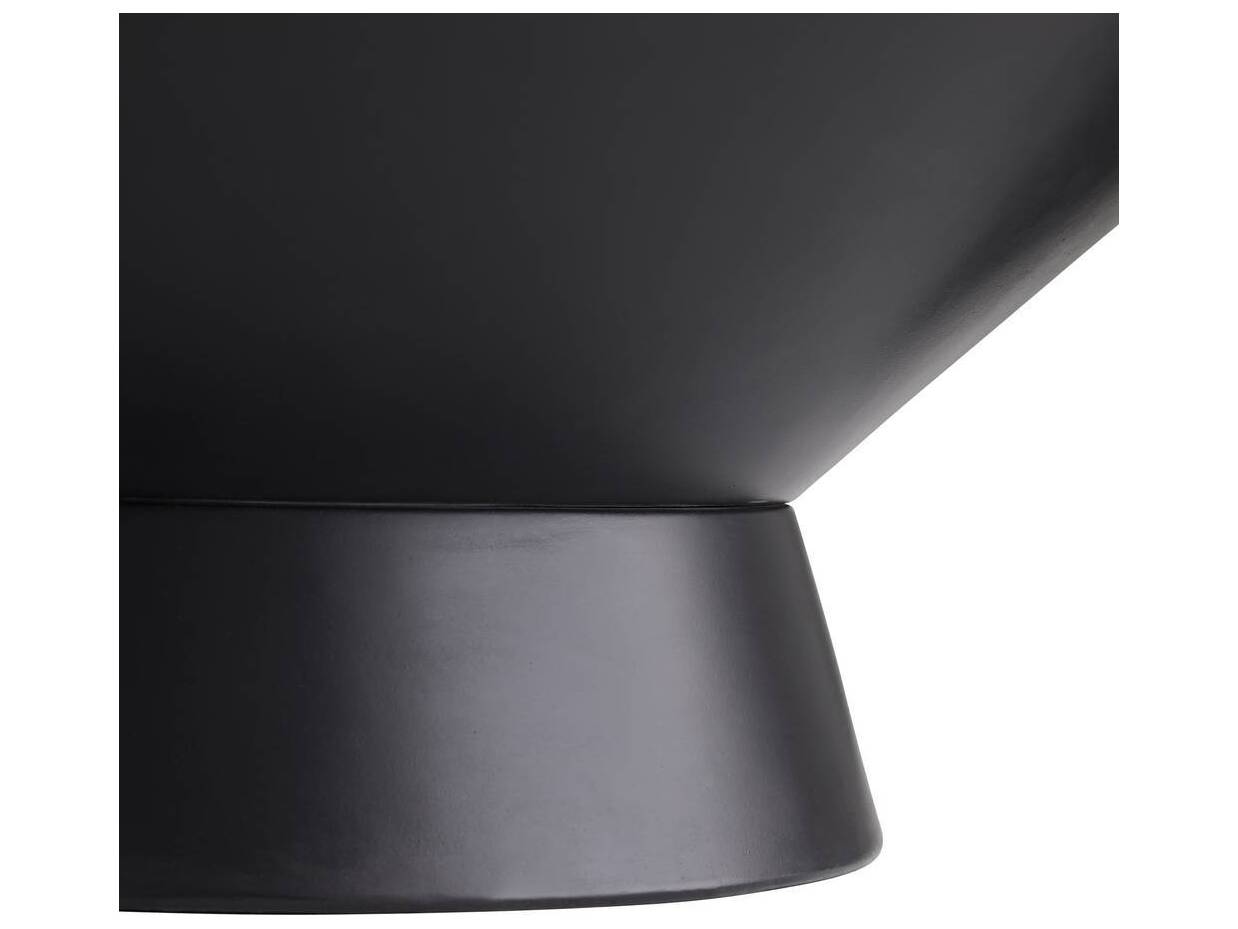 Arteriors Home Round Concrete Matte Black Beckham Coffee Table