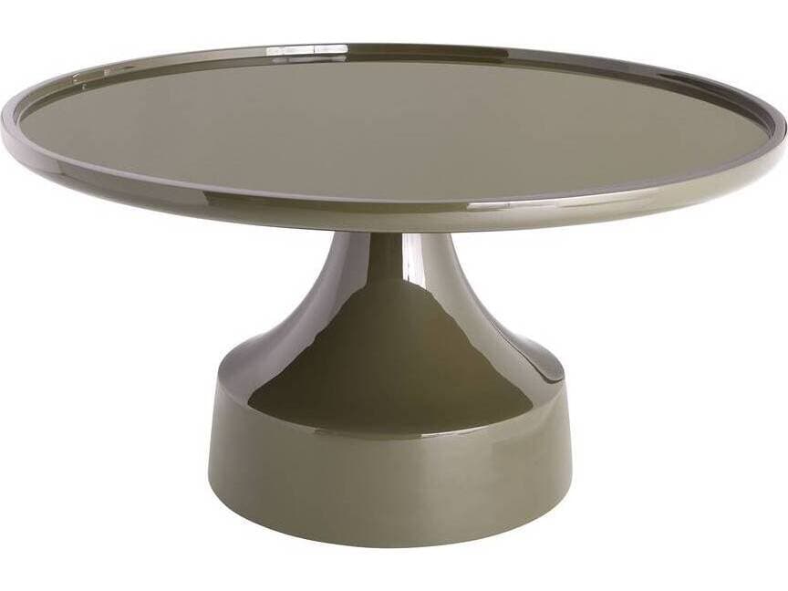 Arteriors Home Round Fiberglass Dark Moss Joelie Coffee Table