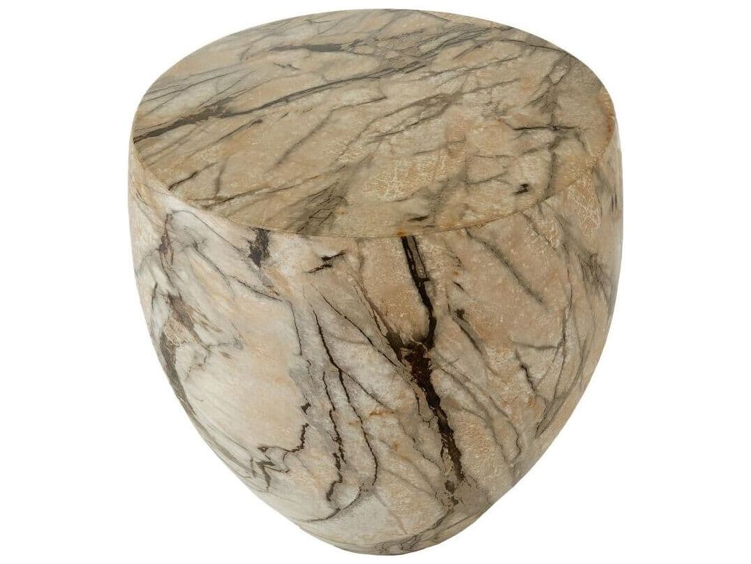 Arteriors Home Round Mojave Faux Marble Kenmore End Table
