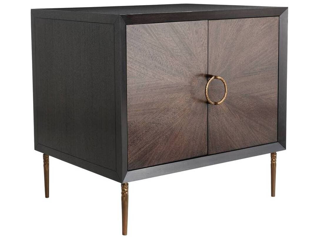 Arteriors Home Brown Oak Wood Jonathan Nightstand