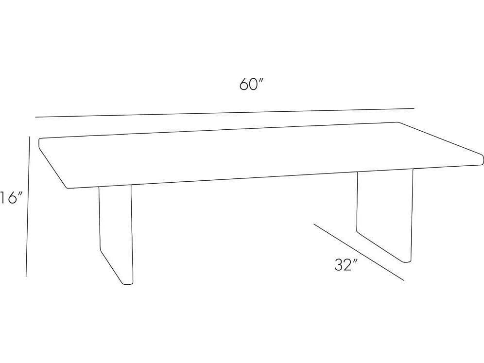 Arteriors Home Rectangular Wood Ebony Burnished Gold Leaf Lawson Coffee Table