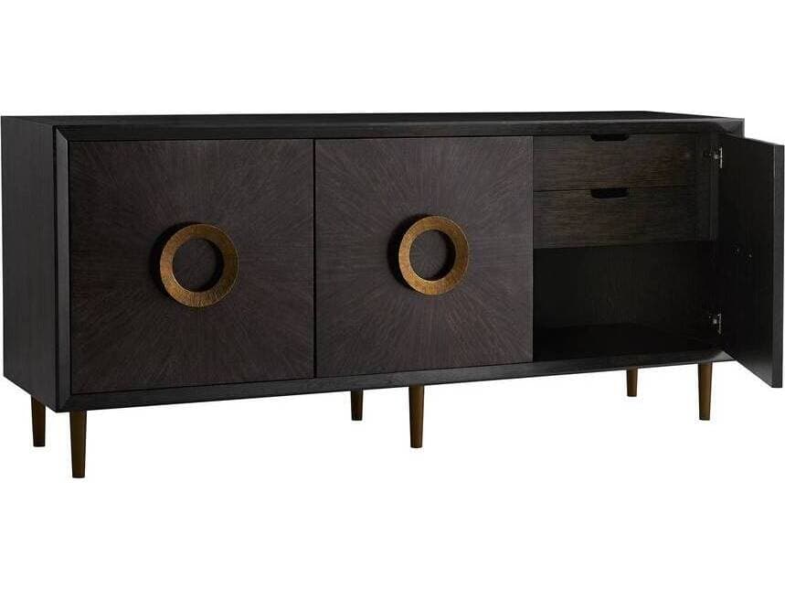 Arteriors Home 78" Oak Wood Sable Brindle Normandy Sideboard