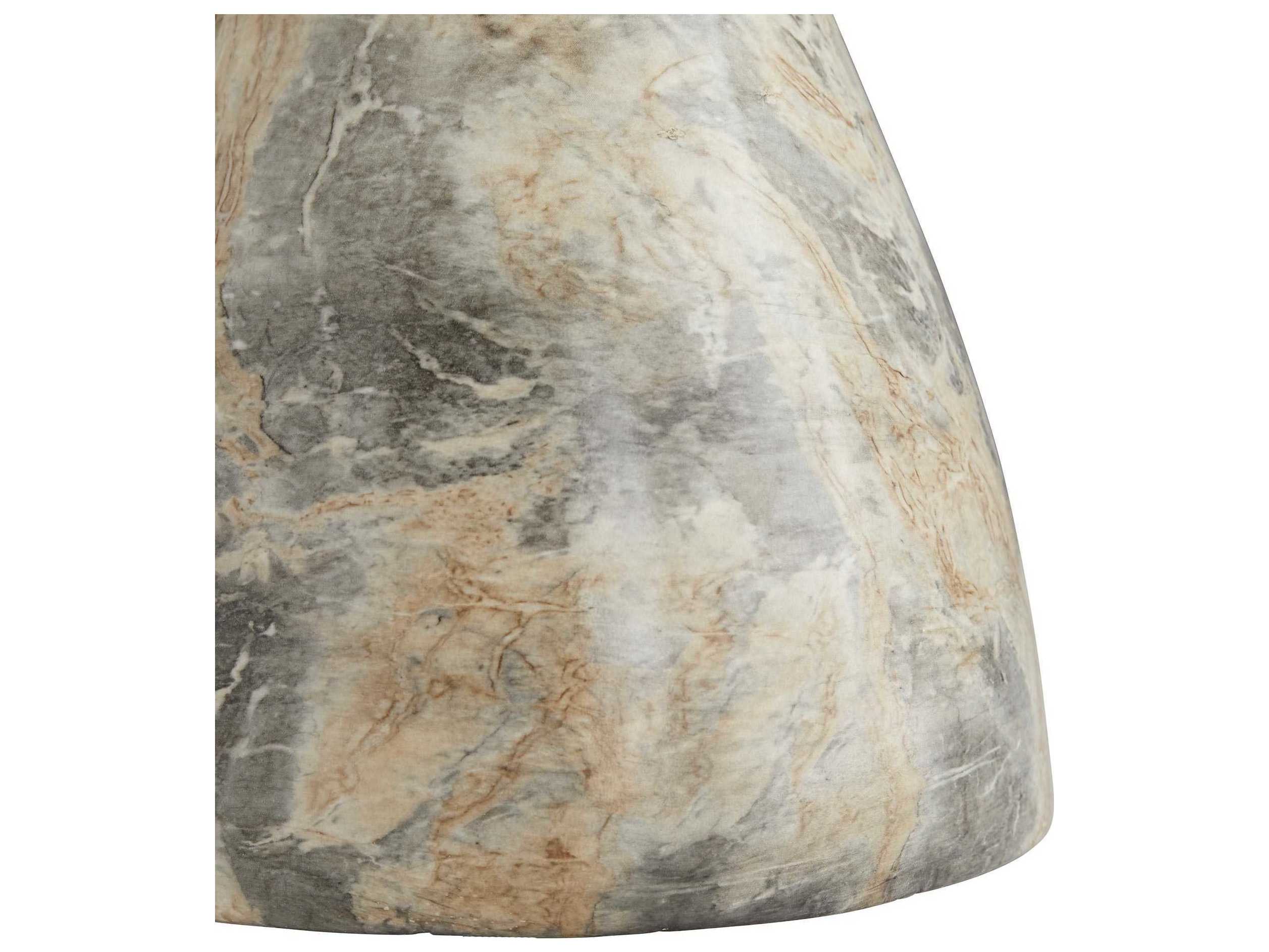 Arteriors Home Serafina Round Concrete Sahara Faux Marble End Table