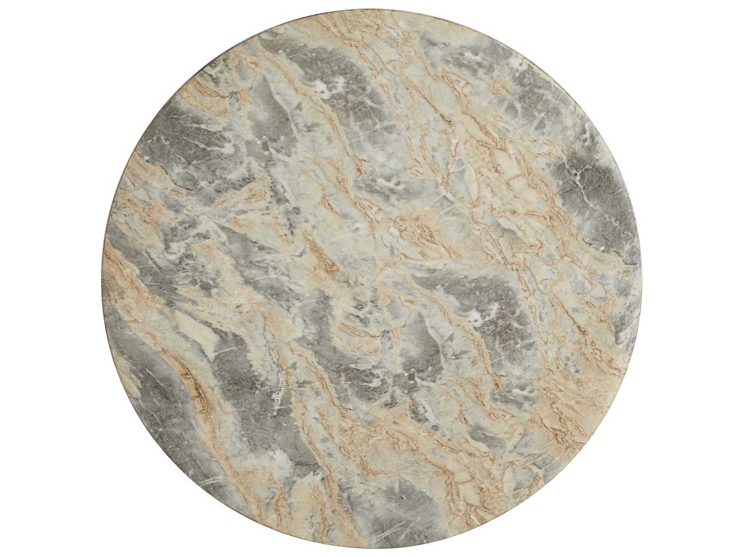 Arteriors Home Serafina Round Concrete Sahara Faux Marble End Table