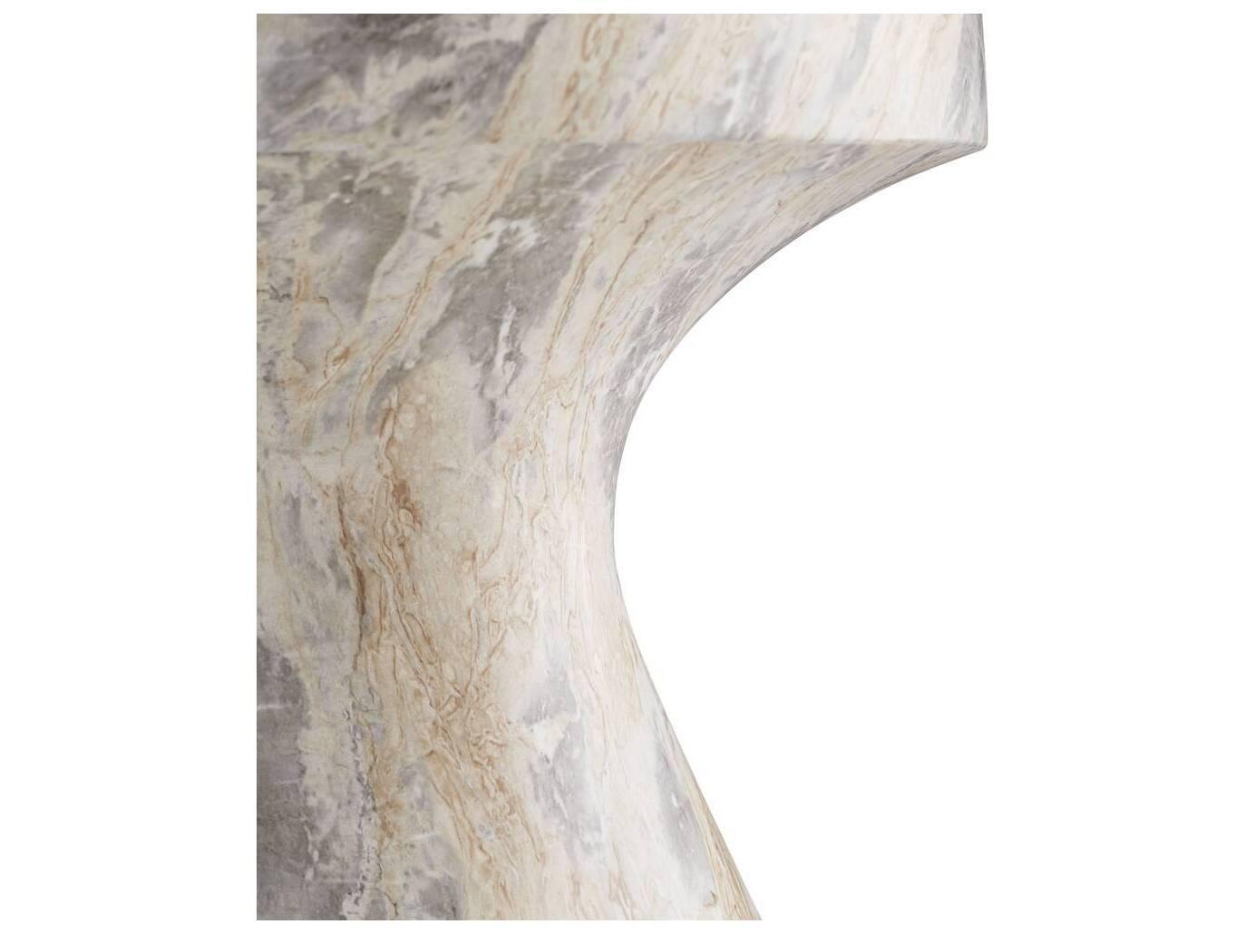 Arteriors Home Serafina Round Sahara Faux Marble End Table