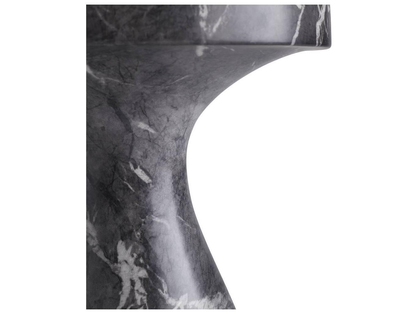 Arteriors Home Serafina Round Black Faux Marble End Table