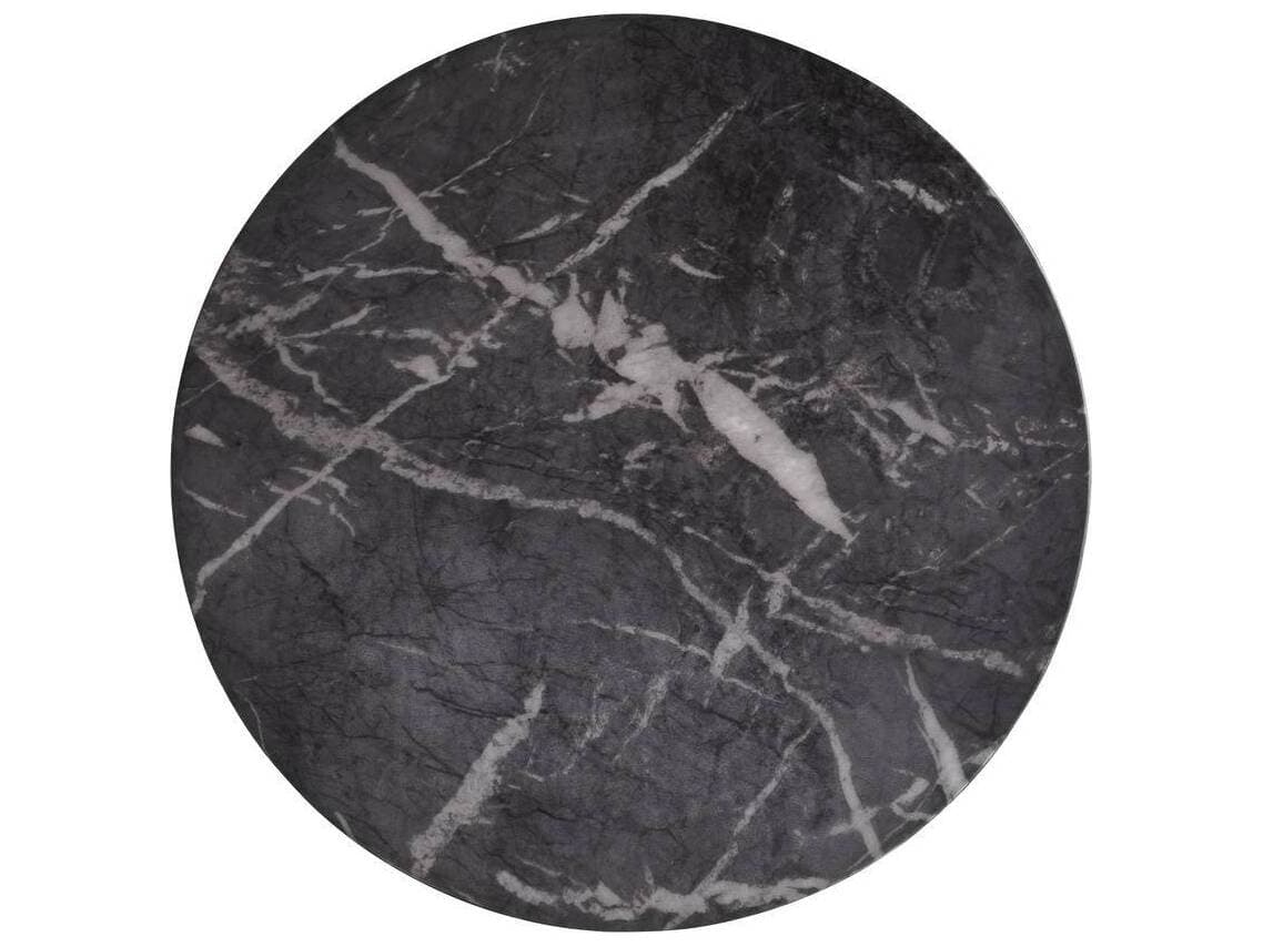 Arteriors Home Serafina Round Black Faux Marble End Table