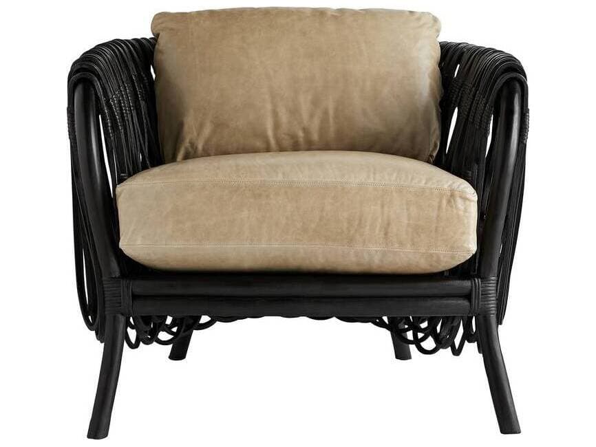 Arteriors Home Strata Beige Leather Accent Chair