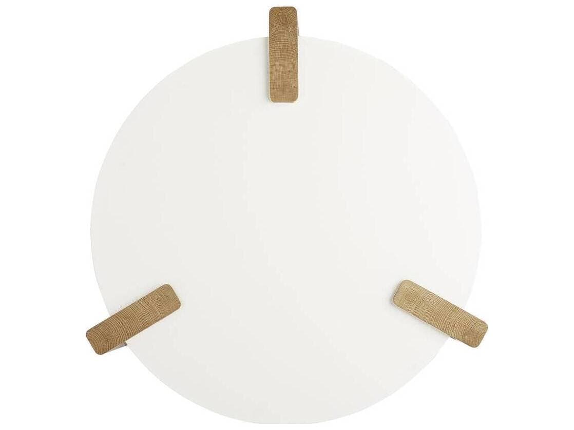 Arteriors Home Round Wood White Forrest Coffee Table