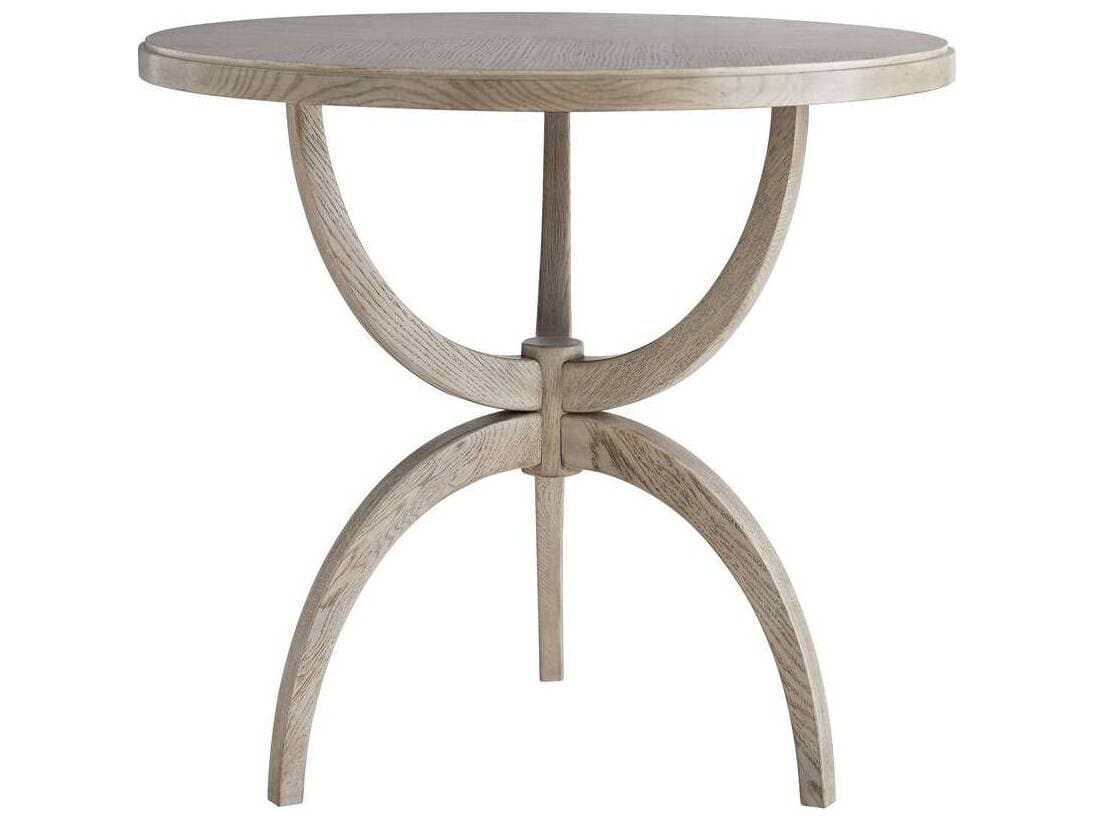 Arteriors Home Round Wood Smoke Dorey End Table
