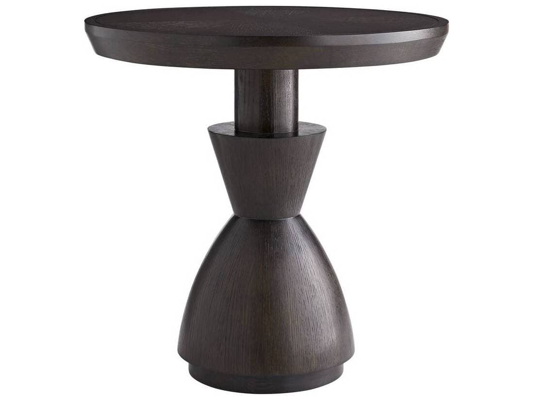 Arteriors Home Round Wood Umber Mahoun End Table