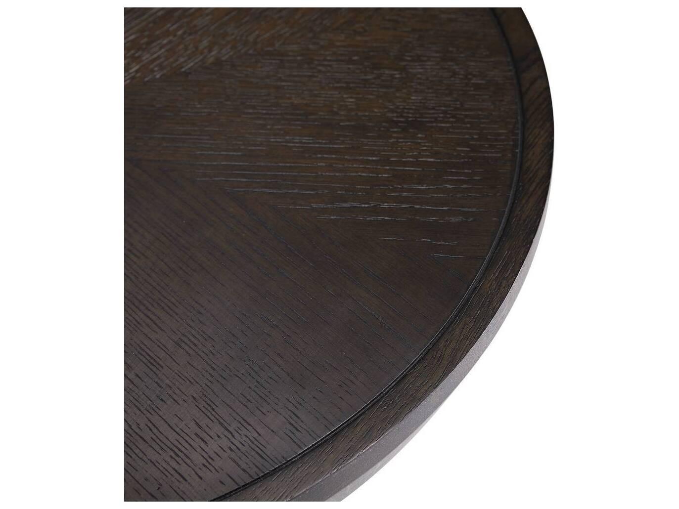 Arteriors Home Round Wood Umber Mahoun End Table