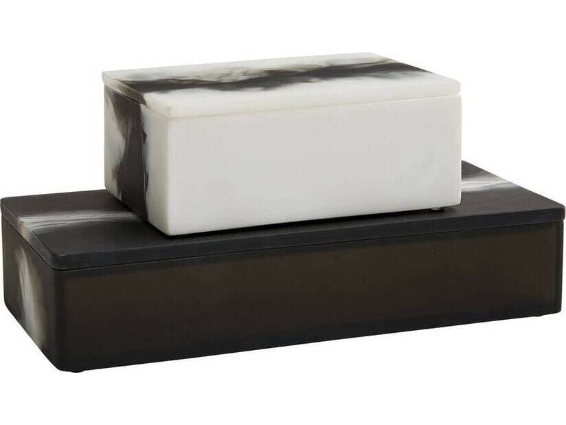 Arteriors Home Hollie Black White Box Set of 2